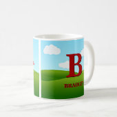 Mug Modifier l'initiale Ajouter le nom A B C D E F G G (Devant droit)