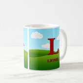 Mug Modifier l'initiale Ajouter le nom H I J K L M N G (Devant droit)