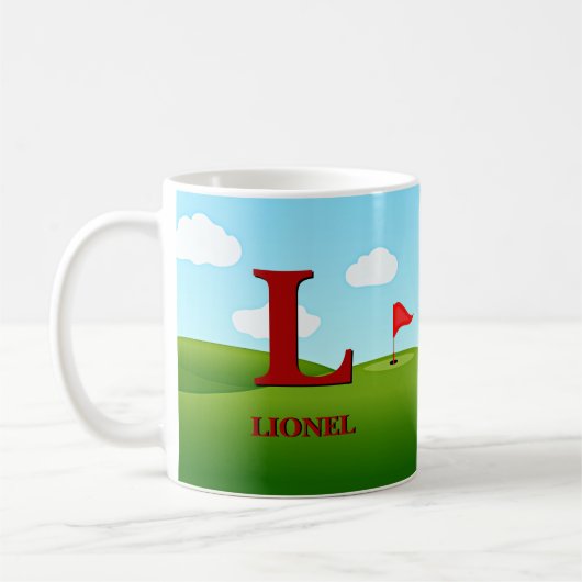 Mug Modifier l'initiale Ajouter le nom H I J K L M N G (Gauche)