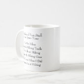 Mug Modifier N'Importe Quel Randonnée De Texte Hiker T (Devant gauche)