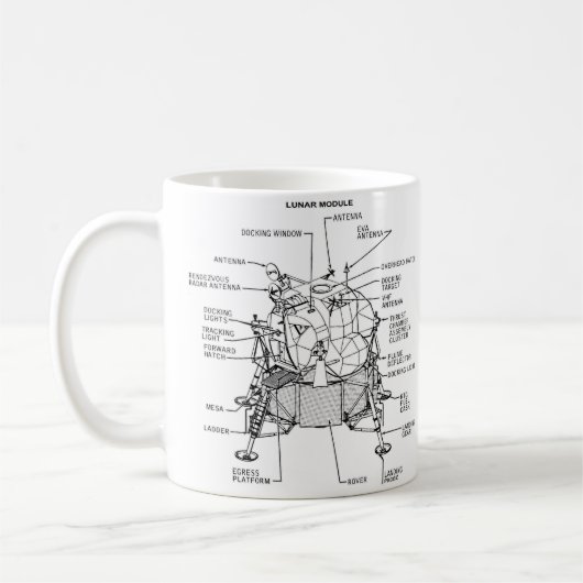 Mug Module lunaire de Lander de la NASA Apollo 11 (Gauche)