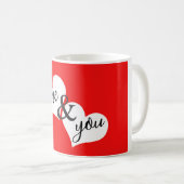 Mug Moi et toi coeurs (Devant droit)