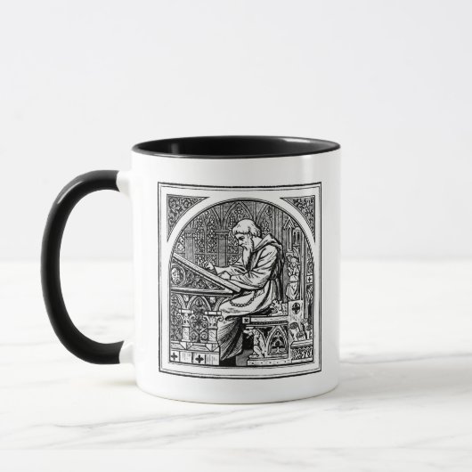 Mug Moine Au Bureau D'Écriture Médiéval (Gauche)