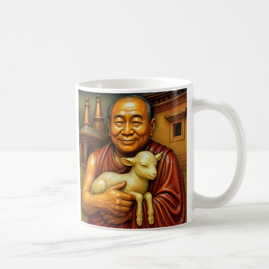 Mug Moine bouddhiste et sérénité (Droite)