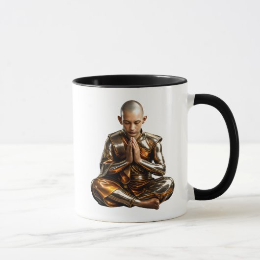 Mug moine tibétain méditant (Droite)
