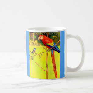 Mug moineau et perroquet