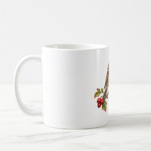Mug Moineau sur une brindille d'aubépine