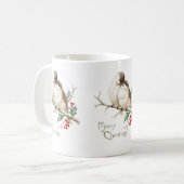 Mug Moineaux sur une branche de Noël (Devant gauche)