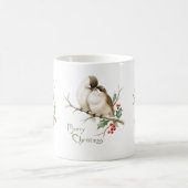 Mug Moineaux sur une branche de Noël (Centre)