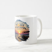Mug Moins de bruit, plus d'horizon, minimal océan couc (Devant droit)