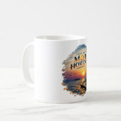 Mug Moins de bruit, plus d'horizon, minimal océan couc (Devant gauche)