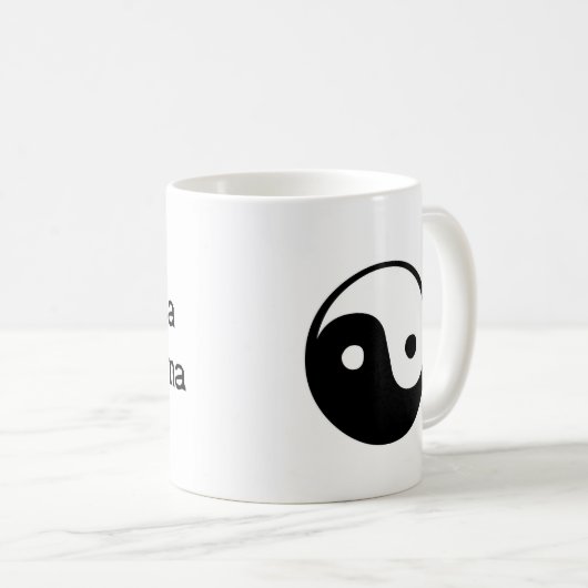 Mug Moins de drame Plus de Dharma (Devant droit)
