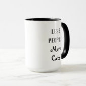 Mug Moins de gens, plus de chats (Devant droit)