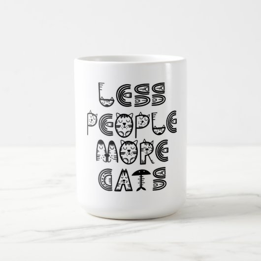 Mug Moins de gens, plus de chats (Centre)