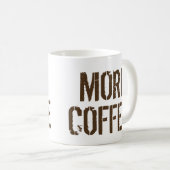 Mug Moins de parlotte Plus d'humour de café Café (Devant droit)