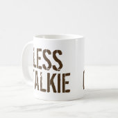 Mug Moins de parlotte Plus d'humour de café Café (Devant gauche)