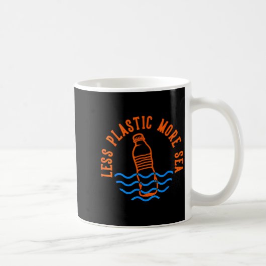 Mug Moins de plastique plus de mer (Droite)