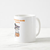 Mug Moins De Trucs Plus De Traitements Cadeaux Hallowe (Devant droit)
