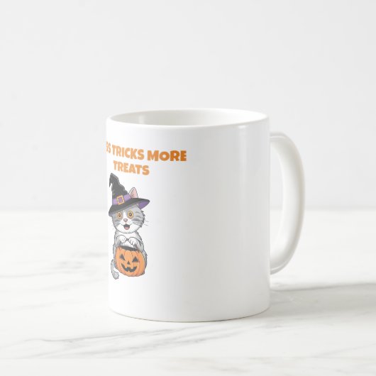 Mug Moins De Trucs Plus De Traitements Cadeaux Hallowe (Devant droit)