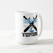 Mug Moins de tweets, soyez 'X'ceptional.w (Devant droit)