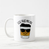 Mug Moins Discuter Mo Joe Funny Pun de café (Gauche)