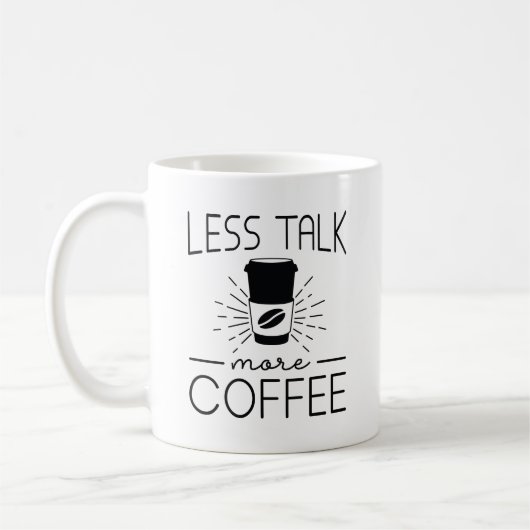 Mug Moins parler plus de café (Gauche)