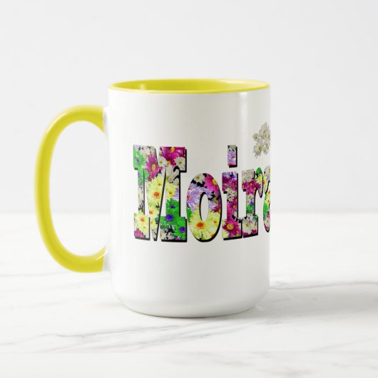 Mug Moira, Filles Nom Avec Maisies, (Gauche)