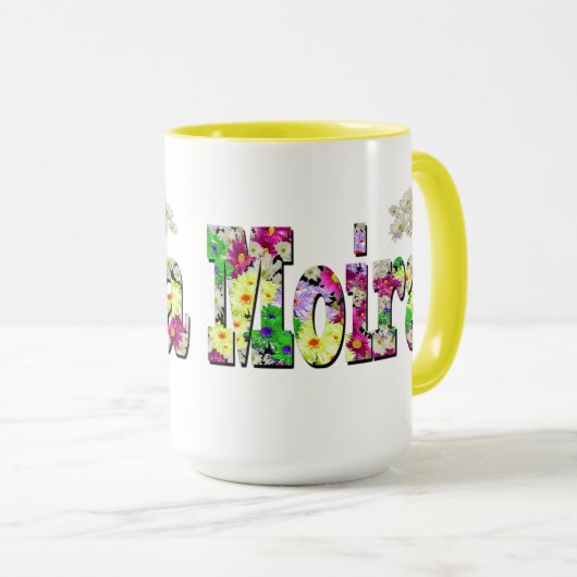 Mug Moira, Filles Nom Avec Maisies, (Devant droit)