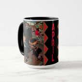 Mug Mois d'avril Jesse Wilcox Smith Garçon et fille (Devant gauche)