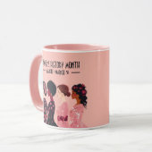Mug Mois de l’histoire des femmes Global Women Pink Fl (Devant gauche)