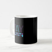 Mug Mois de la prévention du point-virgule pour que le (Devant gauche)
