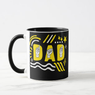 Mug Mois de la sensibilisation aux sourds Papa Fête de