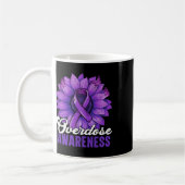 Mug Mois de la sensibilisation aux surdoses Ruban viol (Gauche)