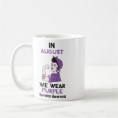 Mug Mois de la sensibilisation aux surdoses Ruban viol (Gauche)