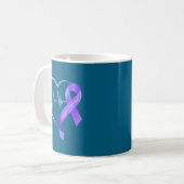 Mug Mois de la sensibilisation aux surdoses Ruban viol (Devant gauche)