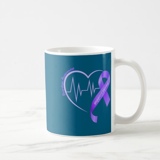 Mug Mois de la sensibilisation aux surdoses Ruban viol (Droite)