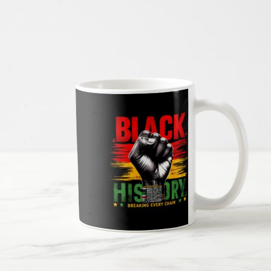 Mug Mois de l'histoire des Noirs Femmes Hommes briser  (Droite)
