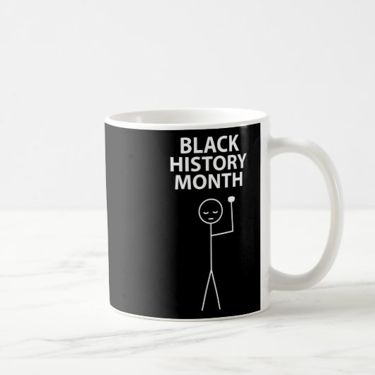 Mug Mois de l'histoire des Noirs Stick Figure Stickman (Droite)