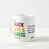 Mug Mois de l'histoire noire Monogramme santé et bien- (Devant gauche)