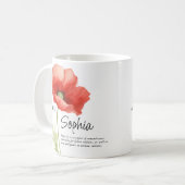 Mug Mois de naissance Fleur d'août Personnalisé (Devant gauche)