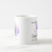 Mug Mois de naissance Fleur personnalisée de février (Centre)