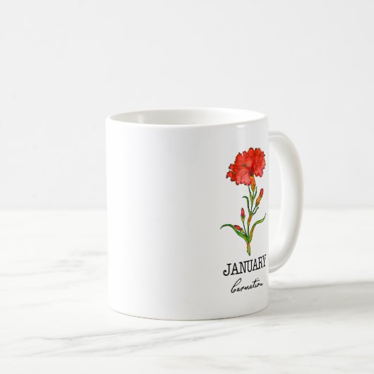 Mug Mois de naissance Janvier (Devant droit)