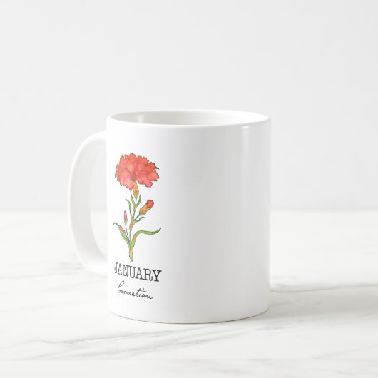 Mug Mois de naissance Janvier (Devant gauche)