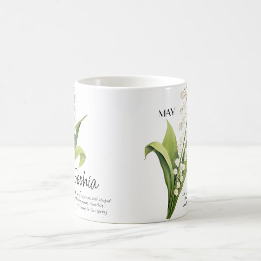 Mug Mois de naissance mai Fleur personnalisée (Centre)