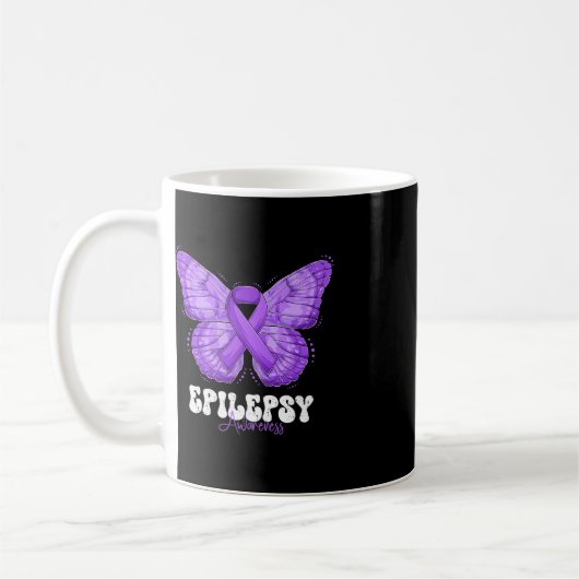Mug Mois de sensibilisation à l'épilepsie Papillon à r (Gauche)