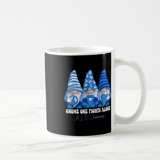 Mug Mois de sensibilisation Als Bleu Ruban Gnomes Sout (Droite)