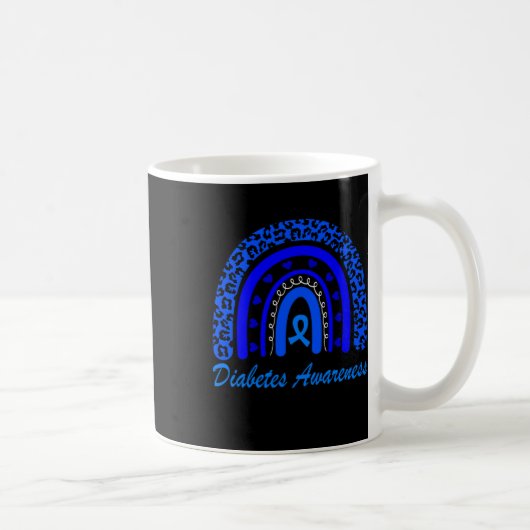 Mug Mois de sensibilisation au diabète Léopard Arc-en- (Droite)