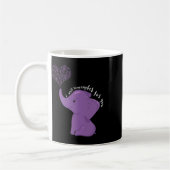 Mug Mois de sensibilisation Je termine éléphant ruban (Gauche)