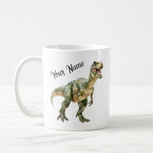 Mug Mois des dinosaures | Café préhistorique amusant p (Gauche)