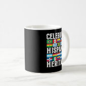 Mug Mois du patrimoine hispanique Latino Drapeau tous  (Devant droit)